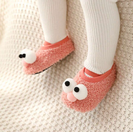 Baby Floor Socks Shoes Infant Toddler Learning-To-Walk Warm Thick Socks With Non-Slip Sole For 1-3 Year Old Kids