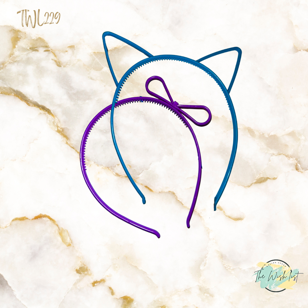 Girls Alice Bands Prinses, Hair bow, Cat ears headbands, hair loops for girls - 2Pce