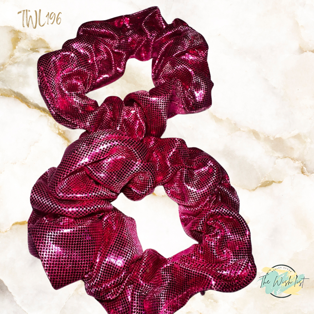 Glitter colorfully scrunchies for girls 2pcs