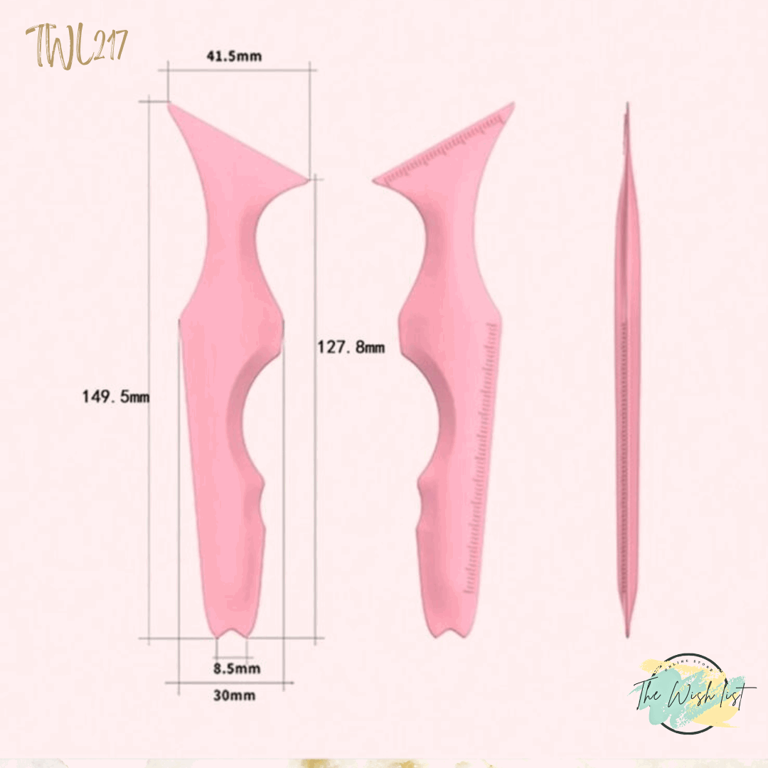 5 in 1 Silicone Beauty Ruler, Reusable Eyeliner, Template Wing