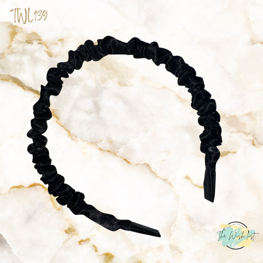 Solid Ruched Headband/ Alice Bands - Assorted Colors