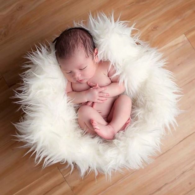 Faux Fur Newborn Photography Props Blanket Fluffy Soft Shoot Backdrop