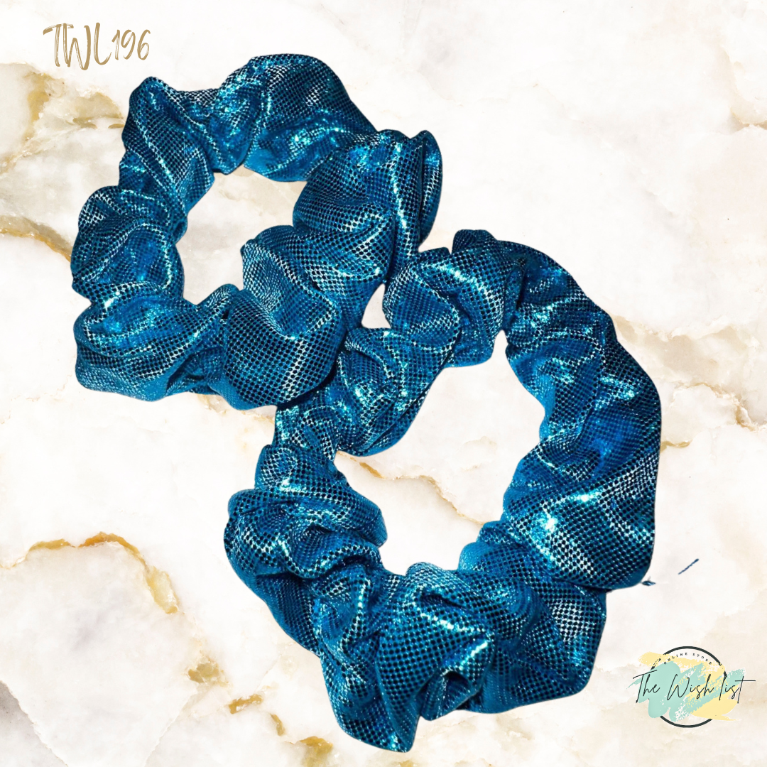 Glitter colorfully scrunchies for girls 2pcs