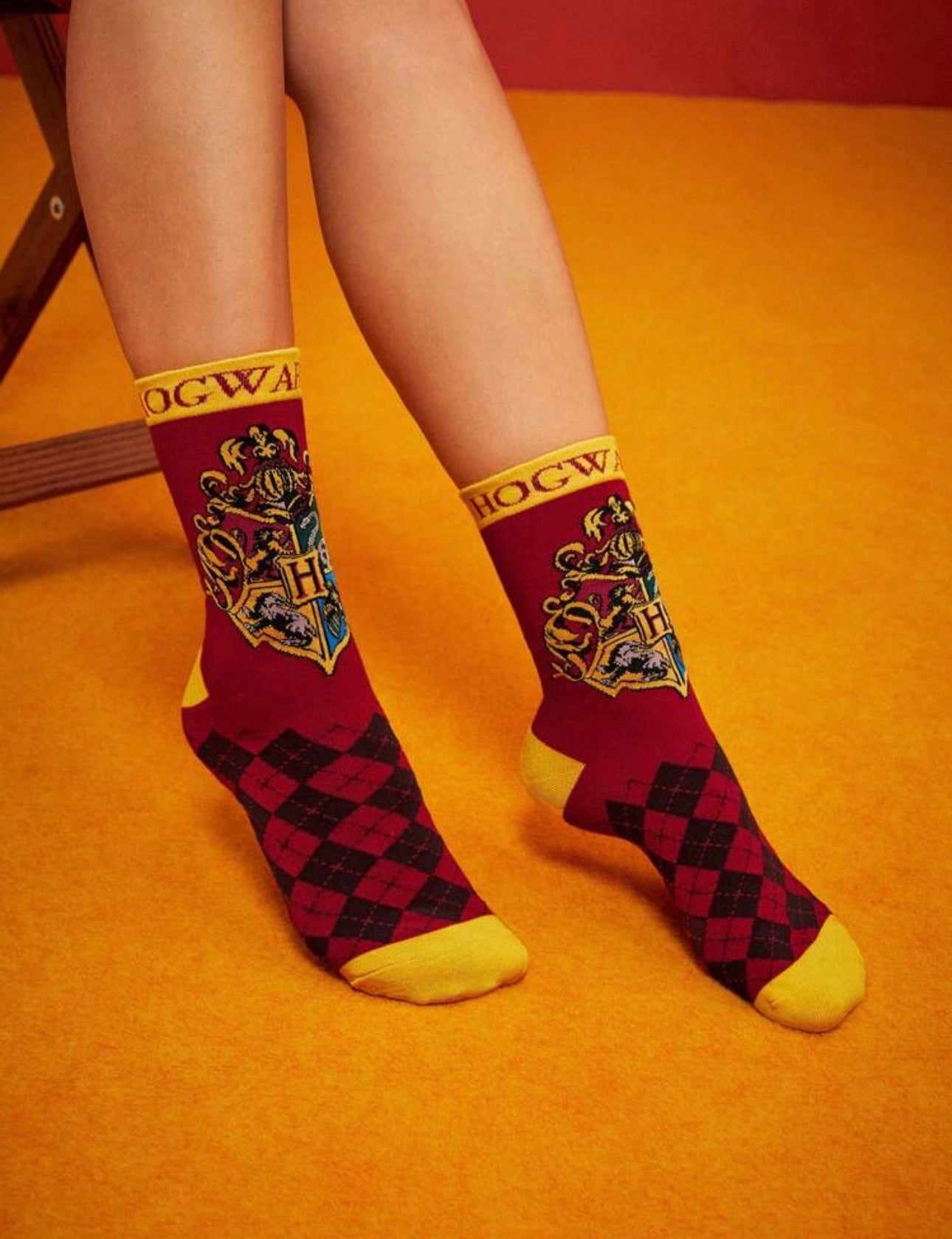 HARRY POTTER X 2 Pairs Women's Geometric And Animal Patch Colorblock Socks