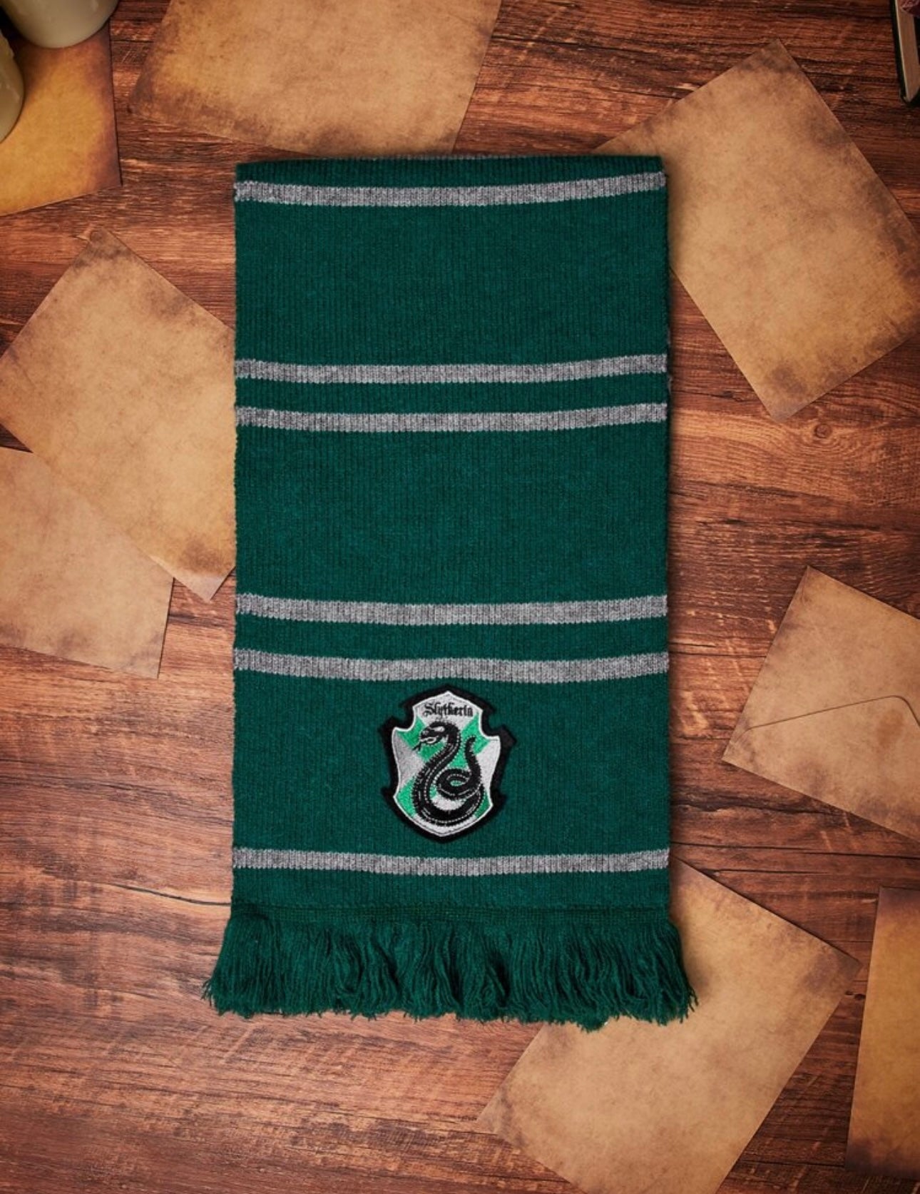 HARRY POTTER X SHEIN Striped Pattern Tassel Scarf,Gifts, Tassel Scarf
