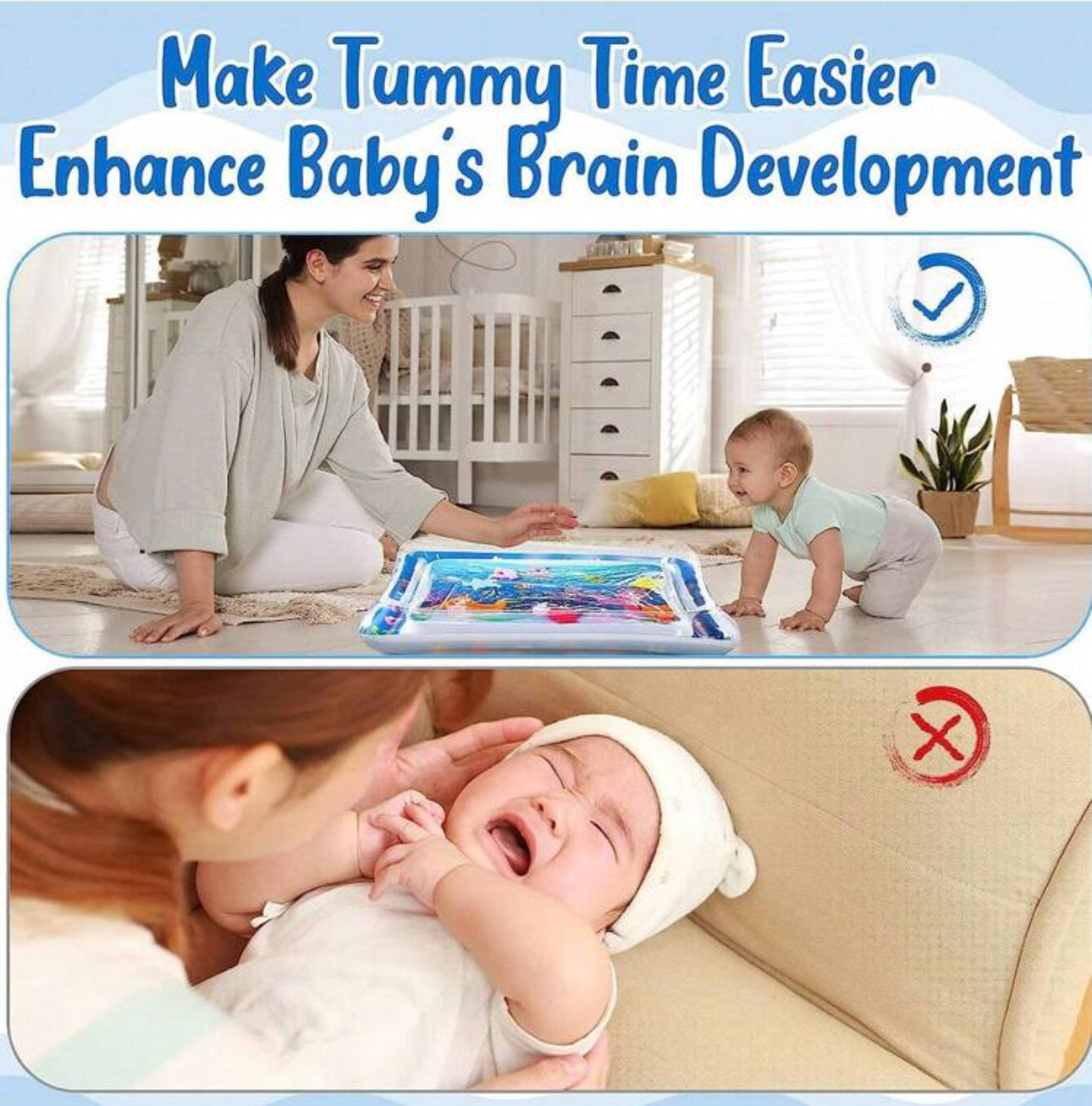 Jellyfish Thickened Baby Water Pad For Crawling And Training, Comfortable Cushion For, Promotes Sensory Development And Coordination Baby Toys, Toys For Infants, Tummy Time