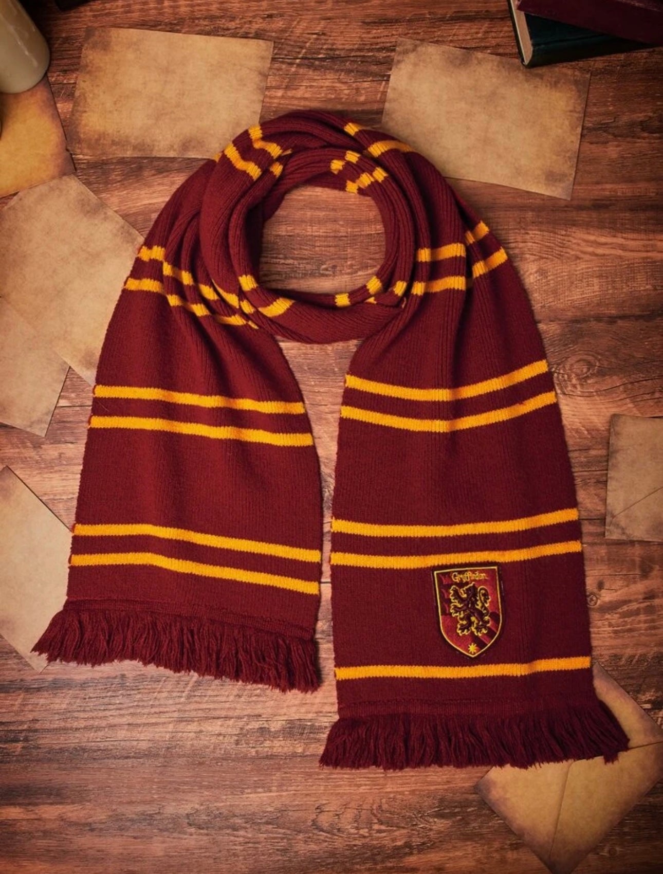 HARRY POTTER Gryffindor Color Block Striped Scarf