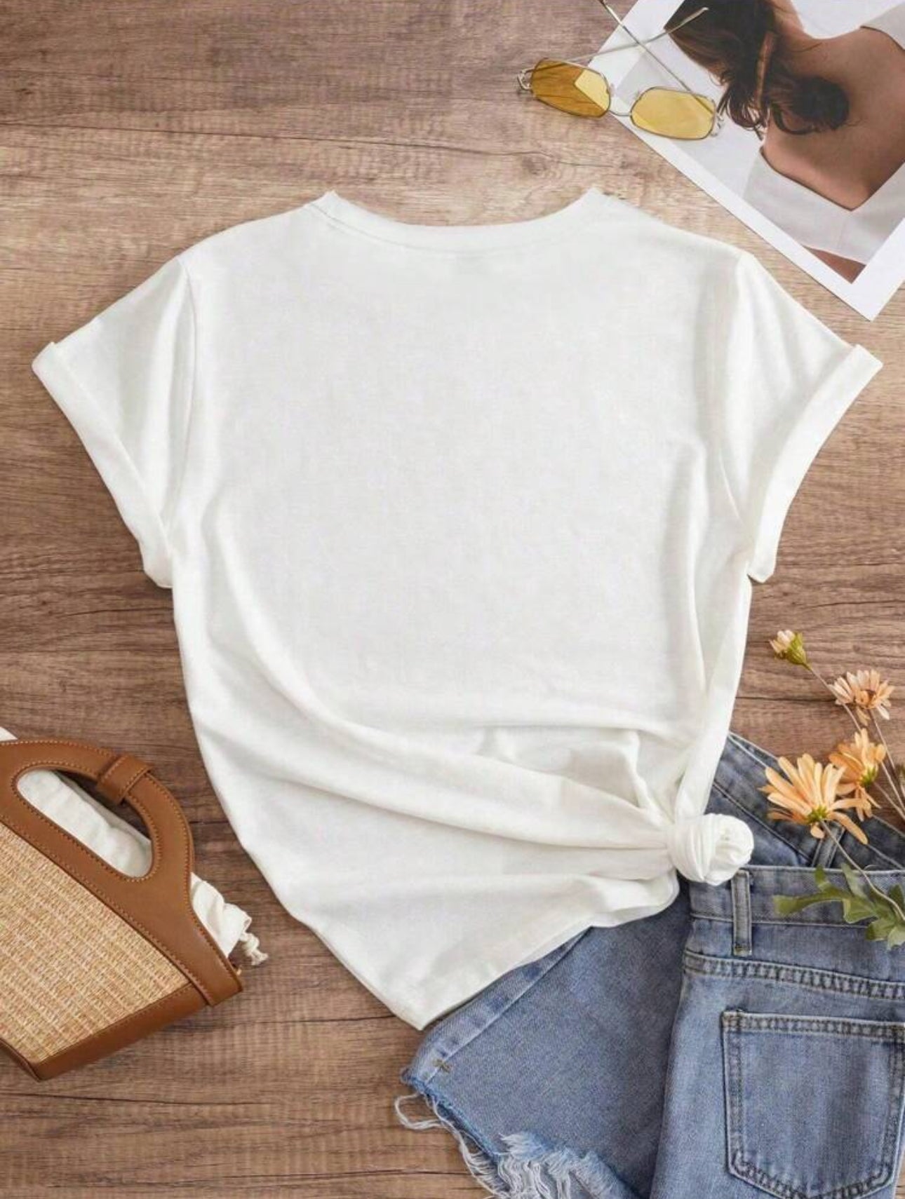 Mother's Day Women Casual Creative Cartoon Warm Mother-Child Silhouette Print Basic Short Sleeve T-Shirt