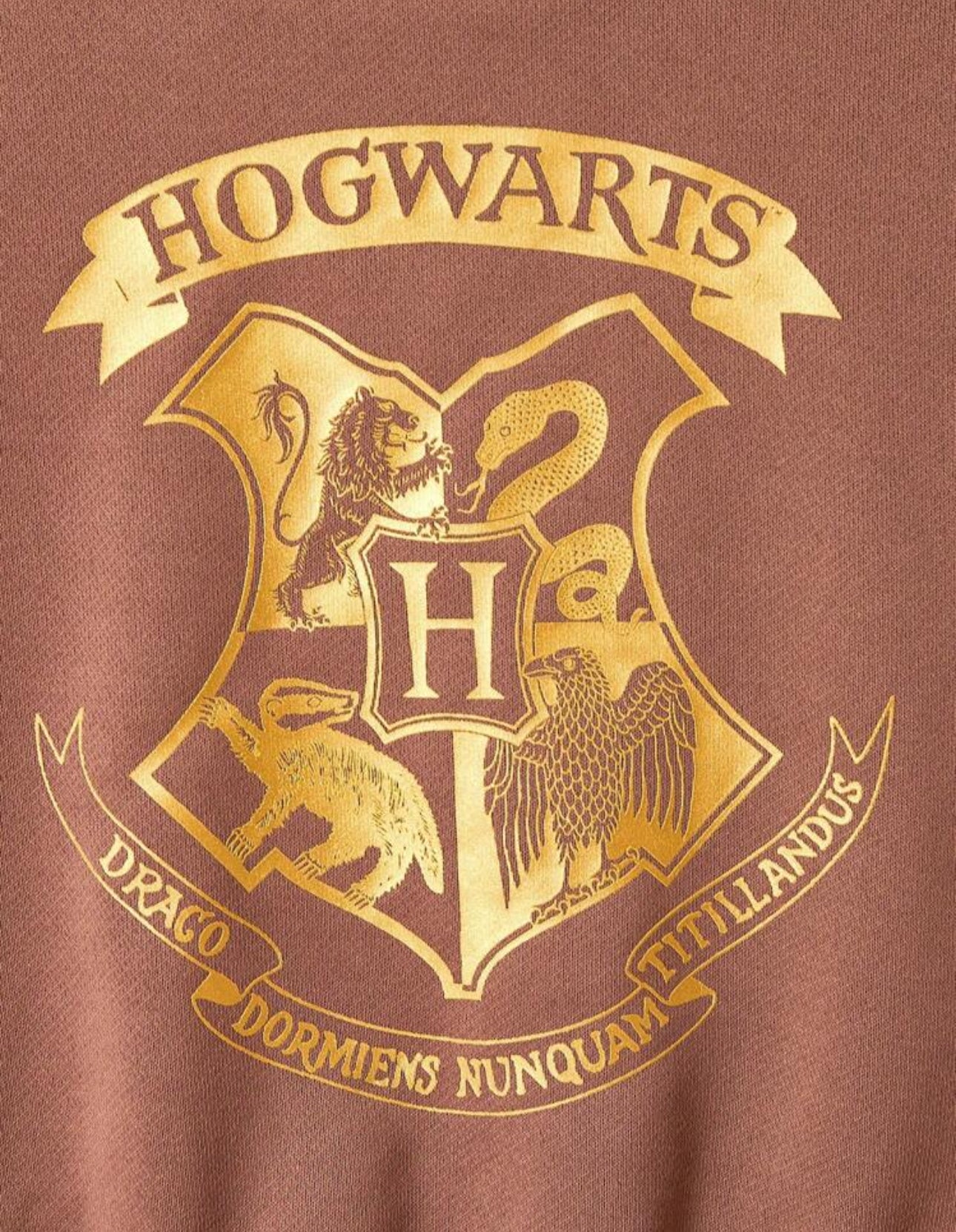 HARRY POTTER Young Girl Set, Includes Foil Hot Stamping Badge Logo Round Neck Knit Sweatshirt And Plaid Baggy Bell Bottoms, 2 Pieces Outfit, Preppy Style