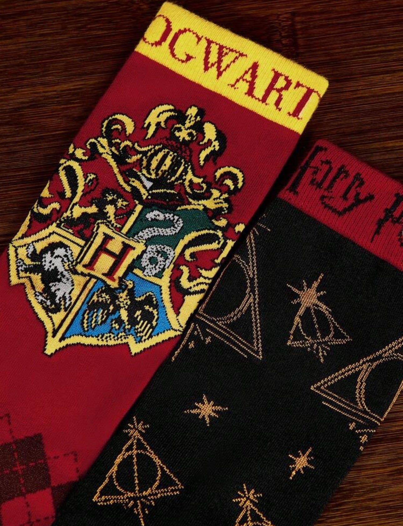 HARRY POTTER X 2 Pairs Women's Geometric And Animal Patch Colorblock Socks