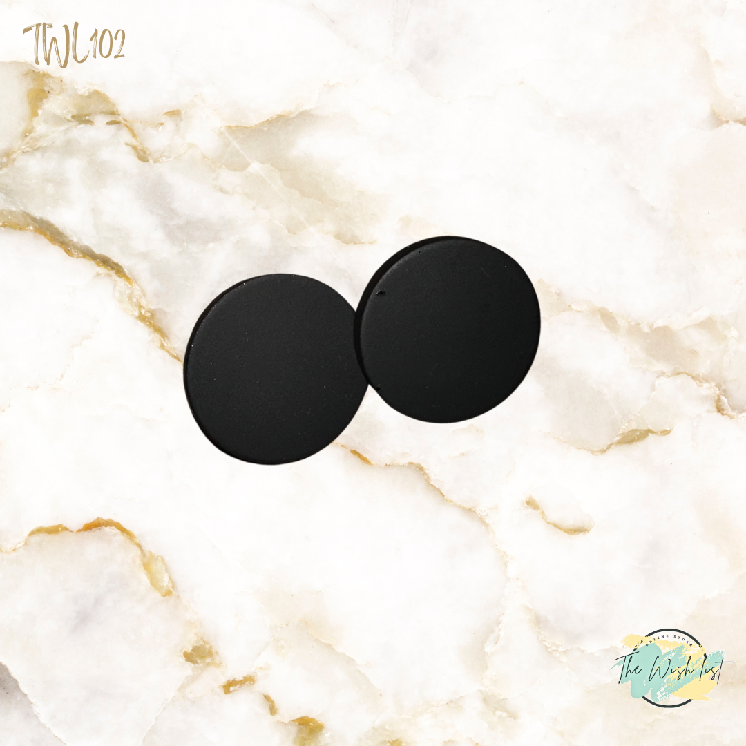 Round Stud Earrings