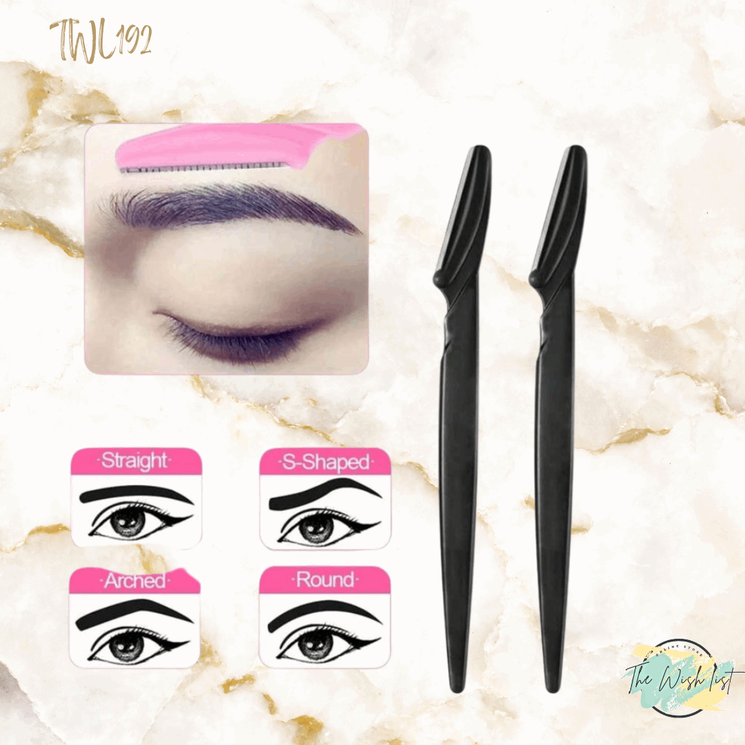 Stainless Steel Covered Eyebrow Razor With Protective cover, Suitable For Facial And Body Hair Trimming