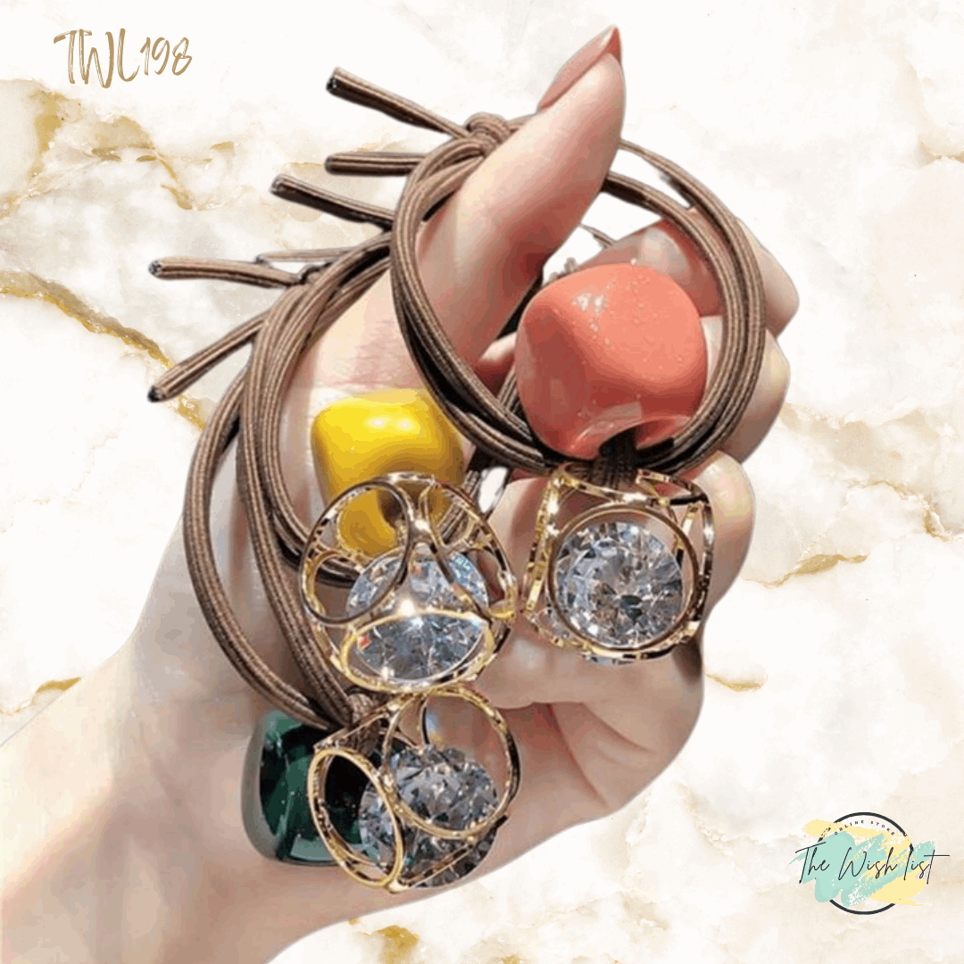Hollow Rhinestone hair tie for Women