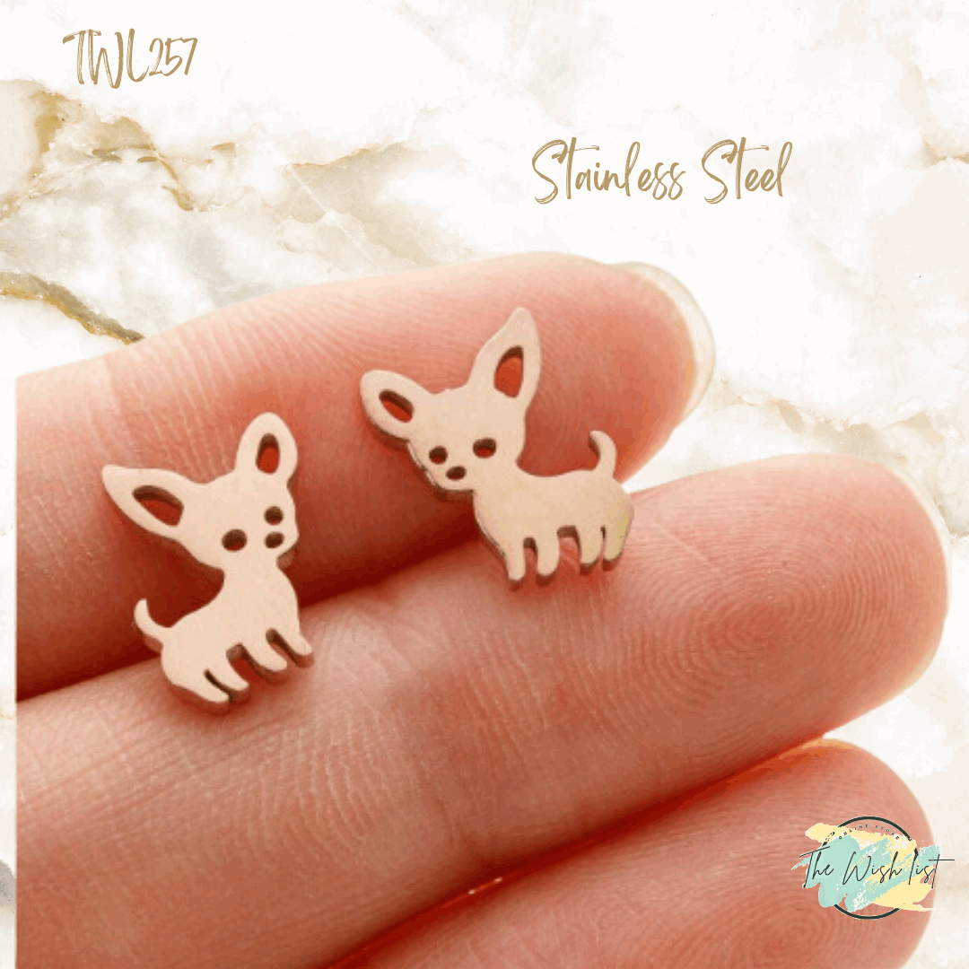 Chihuahua Stainless steel earrings