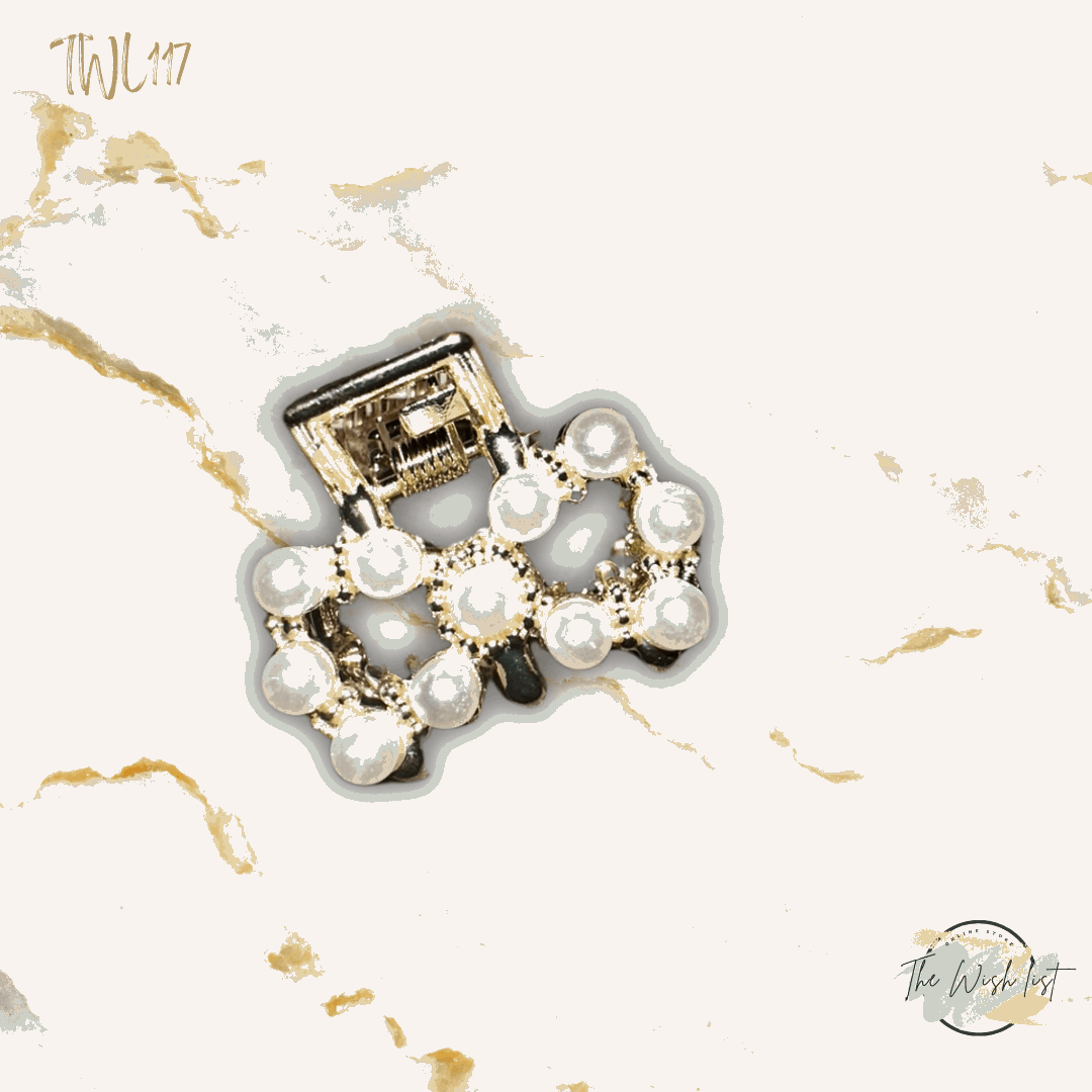 2Pcs Women's Faux Pearl & Rhinestone Decor Hair Clip For Half Up HAirstyles Elegant