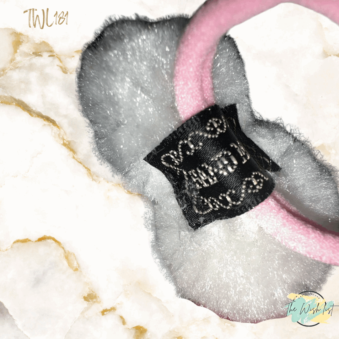 Hand made Rabbit hair tie with cotton hair band for girls