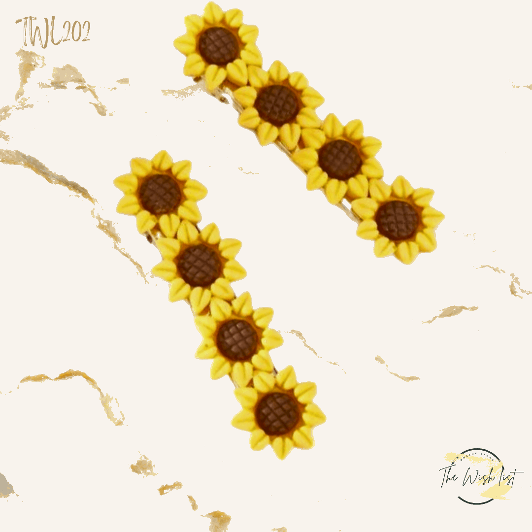 2Pce Sunflower Hair Clip, Suitable for Daily Wear