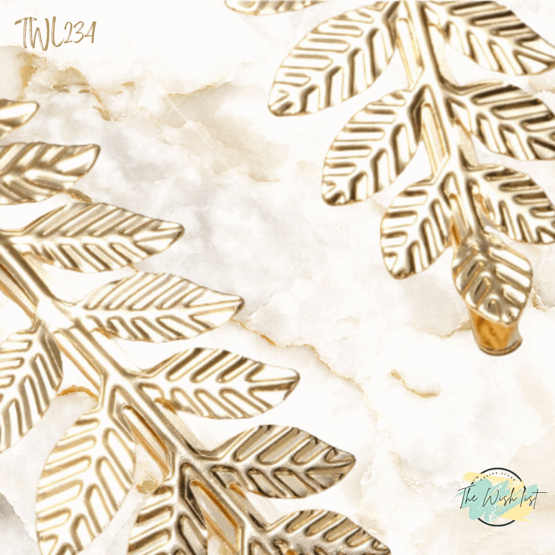 Metallic Leaf Hair Clips- 1PCE