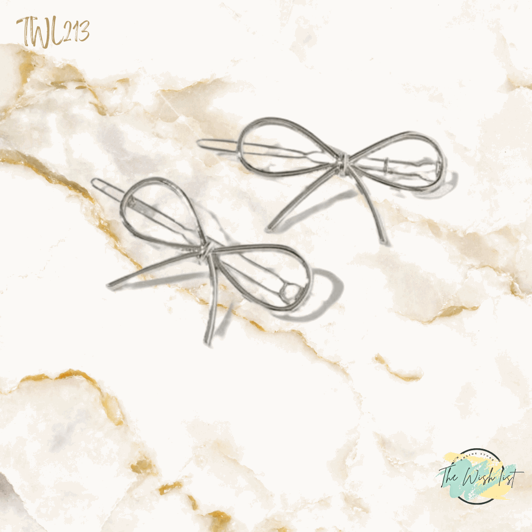 1 Pce Bow Decor Hair Clip