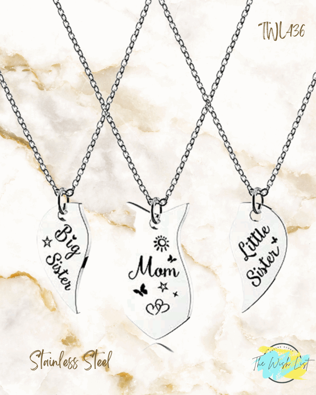 Mother & Daughters Necklace - 3 piece