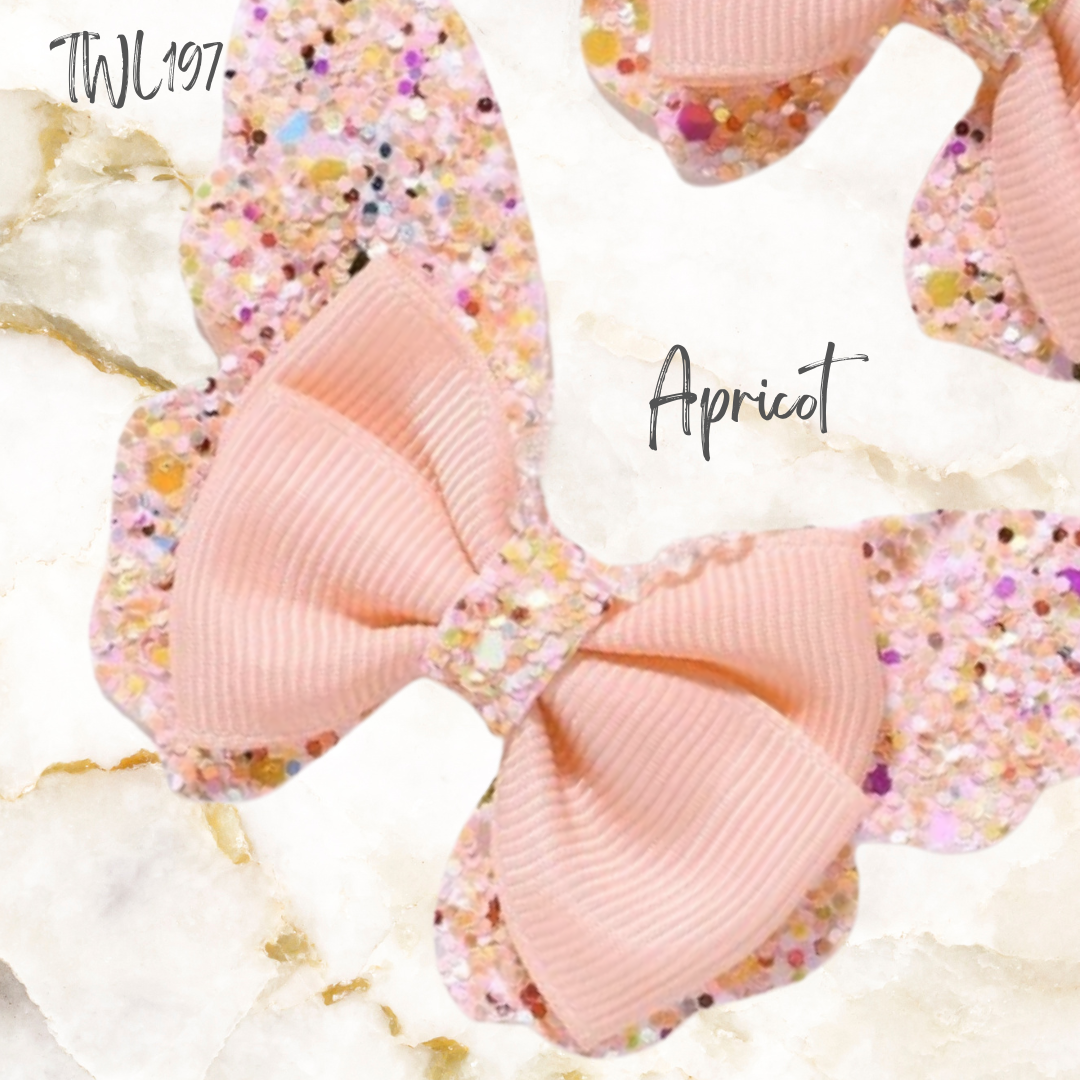 Girls Glitter Butterfly with pearls hair clip