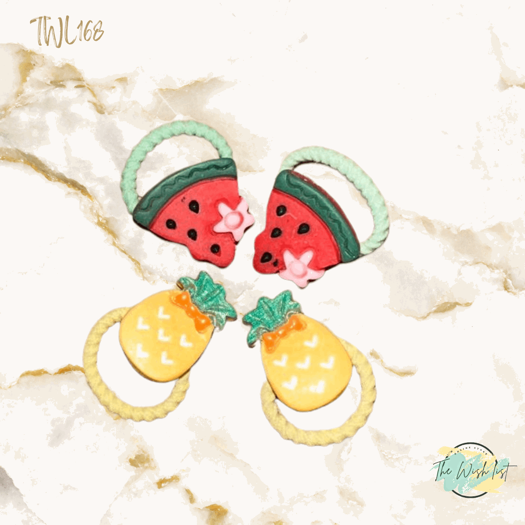 Character Hair Tie sets of 2 Pairs For Girls