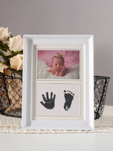Baby Hand & Foot Print  Photo Frame - White