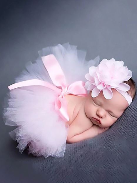 Newborn Baby Girls' Birthday Tutu Dress & Headband Set baby Shower Gifts -2Pcs