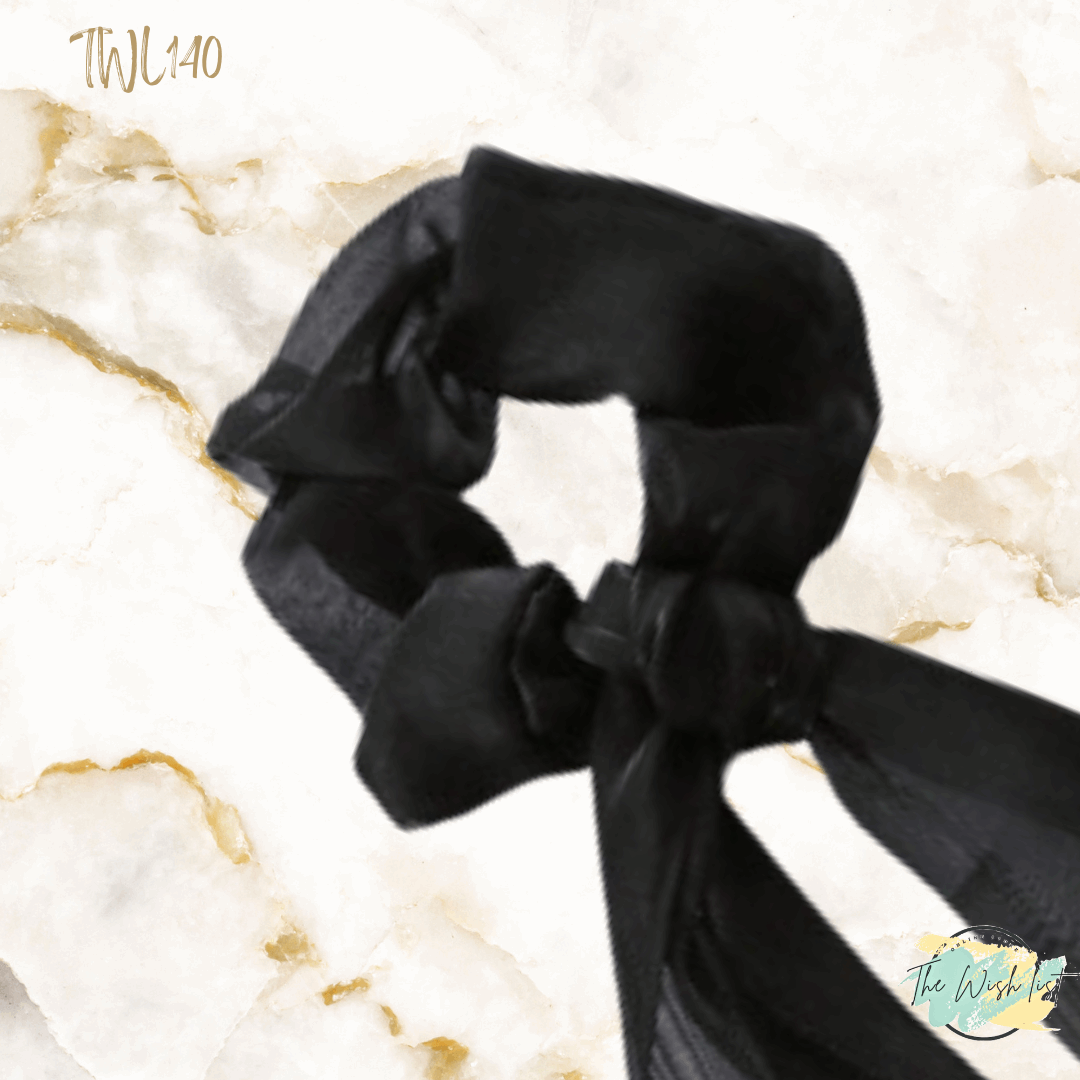 Ribbon and Scrunchie Hair Tie  For Daily Casual Outing Wear