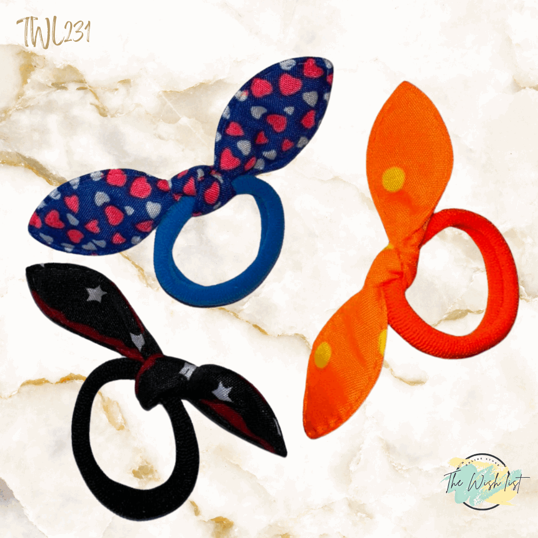 2Pce/ 3Pce Cute Rabbit Ears Hair tie