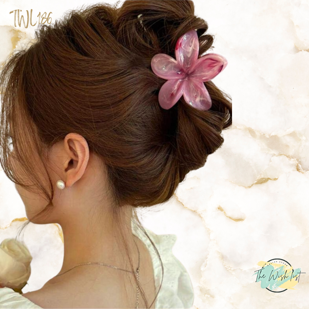 Oversize Flower design plastic hair claw