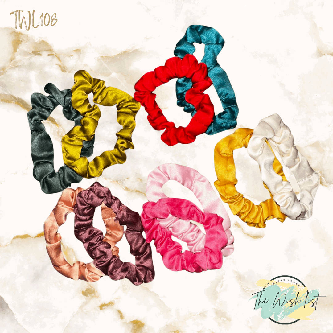 2pcs Solid Vibrant colors Scrunchie Casual For Daily Use