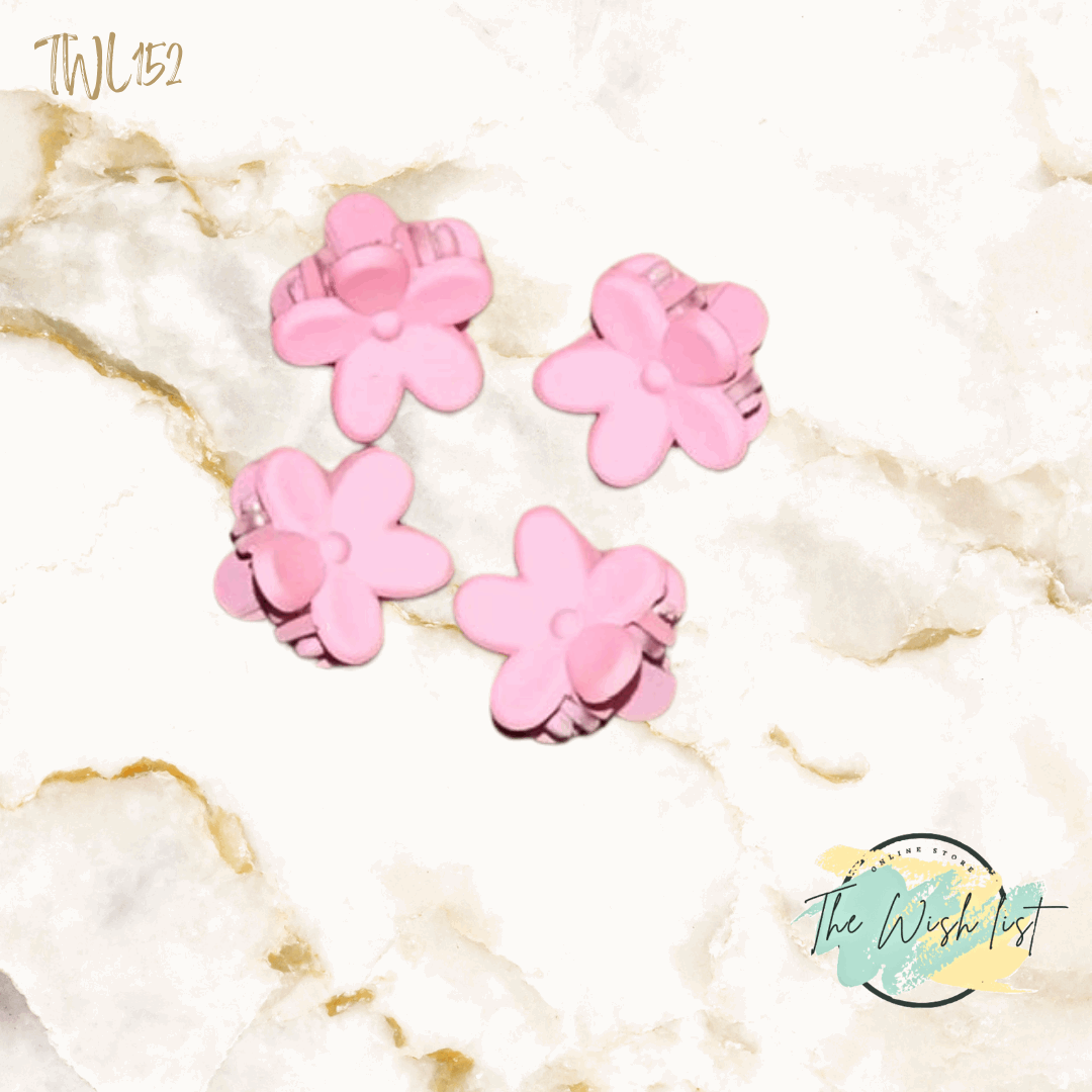 Casual hair tie and Flower hair clip set for girls