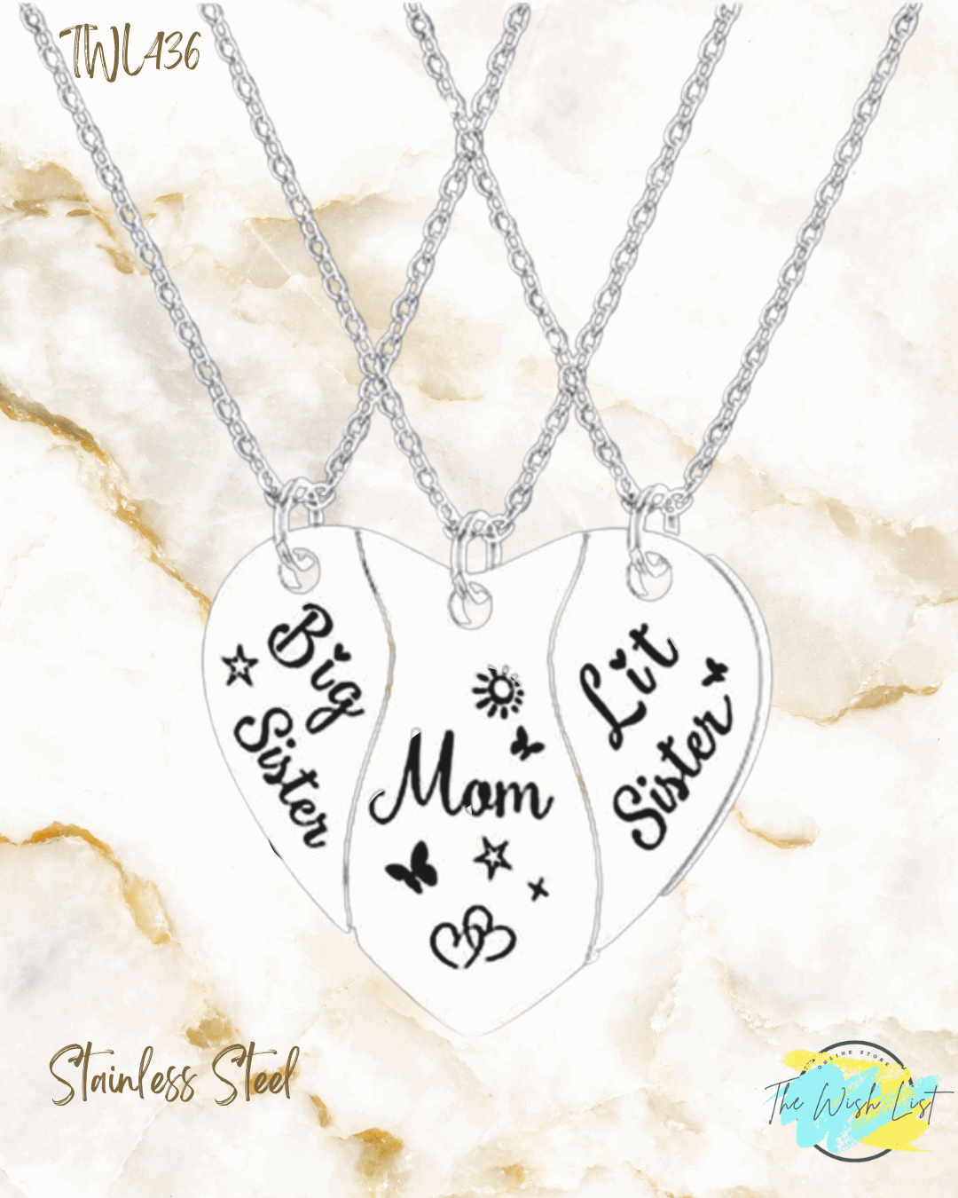 Mother & Daughters Necklace - 3 piece