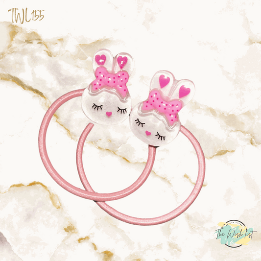 2 Pce Adorable Girls Bunny hair tie