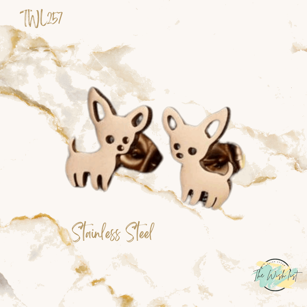 Chihuahua Stainless steel earrings
