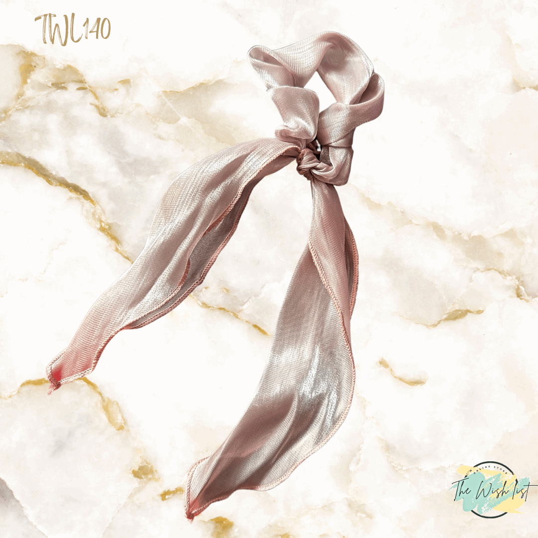 Ribbon and Scrunchie Hair Tie  For Daily Casual Outing Wear