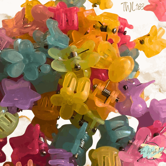 10 Pce Assorted Jelly Color Hair Claws For Girls