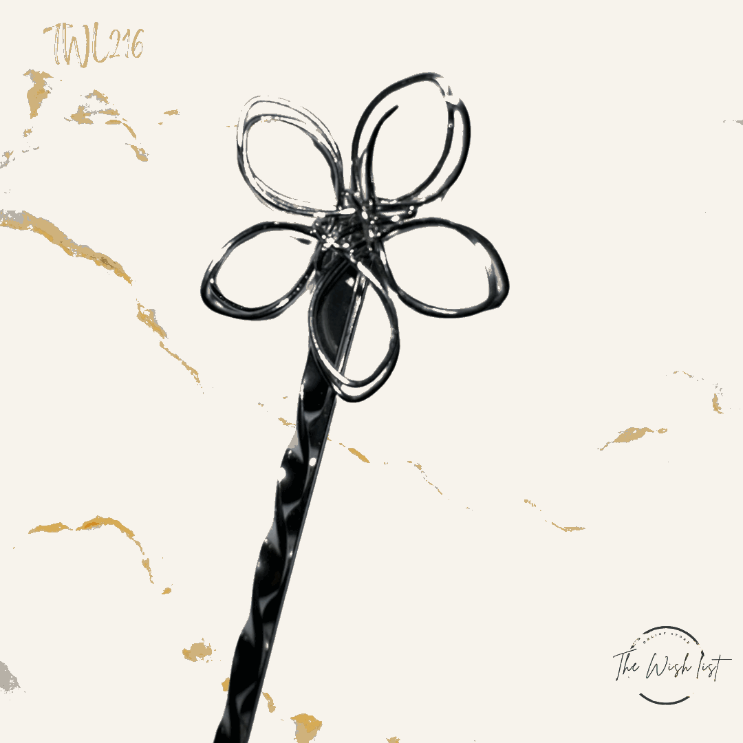 2Pce Floral Decor Bobby Pin