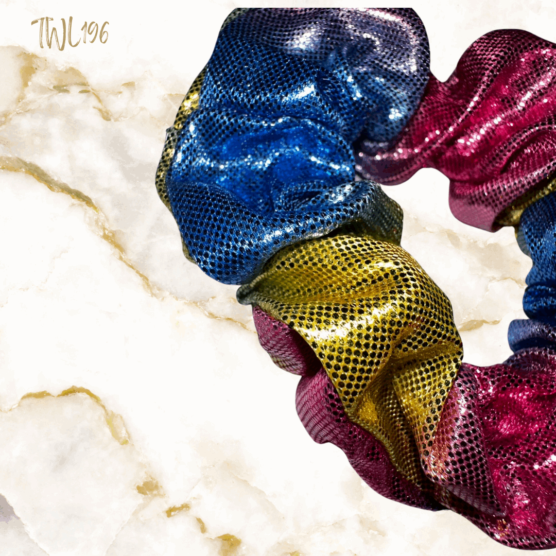 Glitter colorfully scrunchies for girls 2pcs