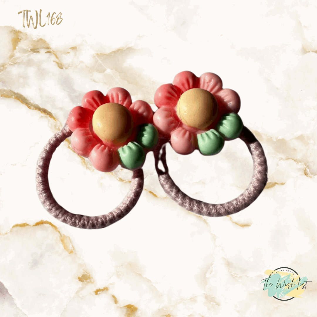 Character Hair Tie sets of 2 Pairs For Girls