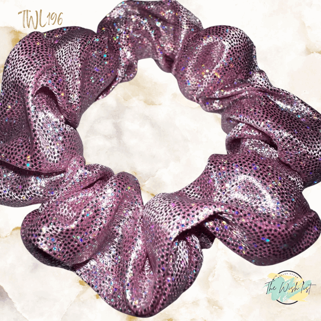 Glitter colorfully scrunchies for girls 2pcs