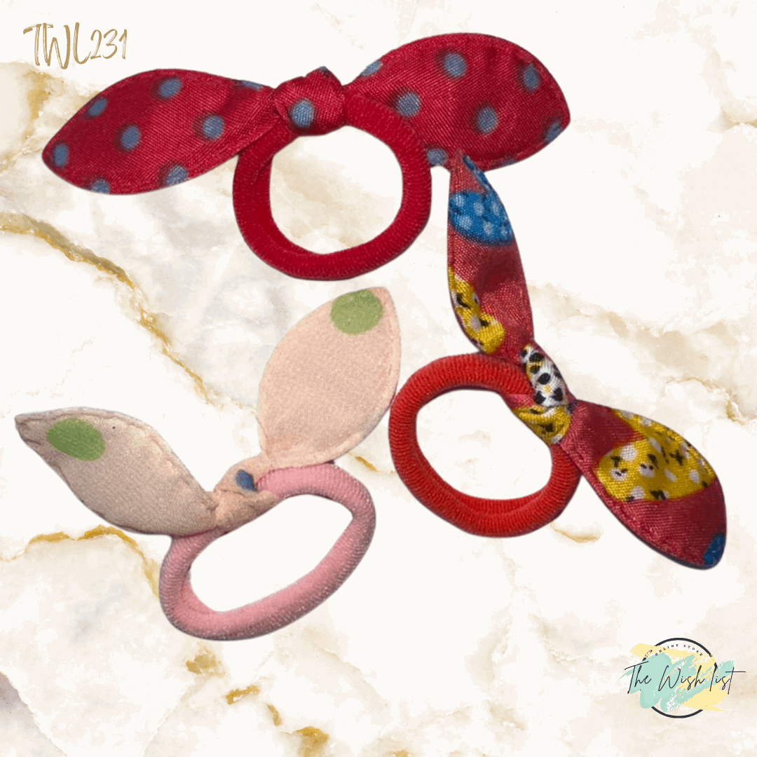 2Pce/ 3Pce Cute Rabbit Ears Hair tie