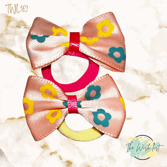2pce Colorful Girls Hair Tie Bows