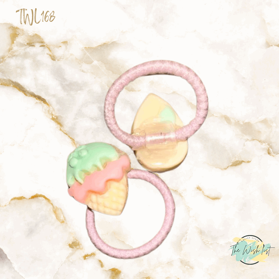 Character Hair Tie sets of 2 Pairs For Girls