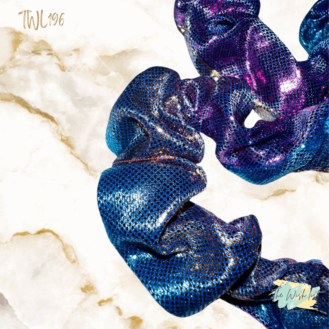 Glitter colorfully scrunchies for girls 2pcs
