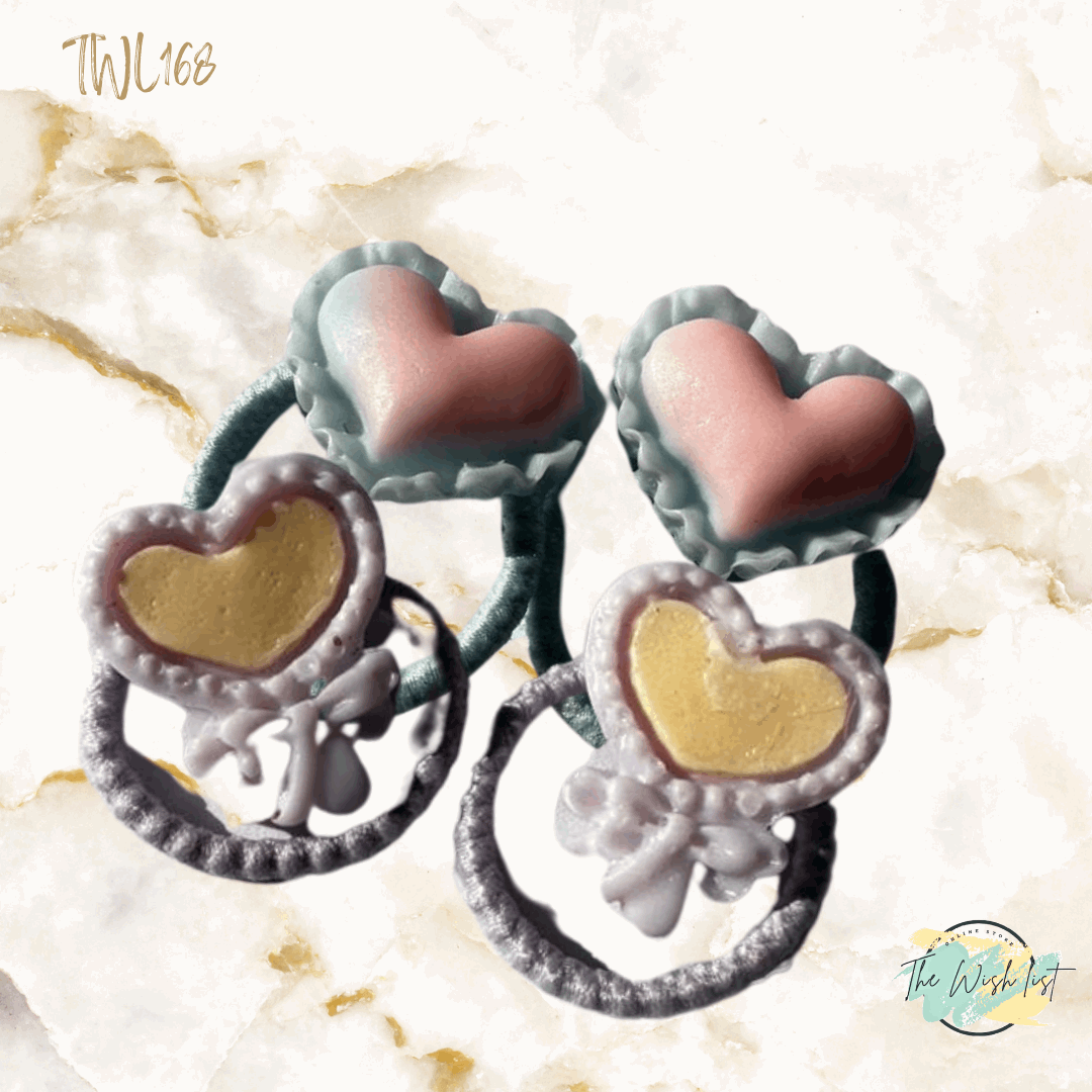 Character Hair Tie sets of 2 Pairs For Girls