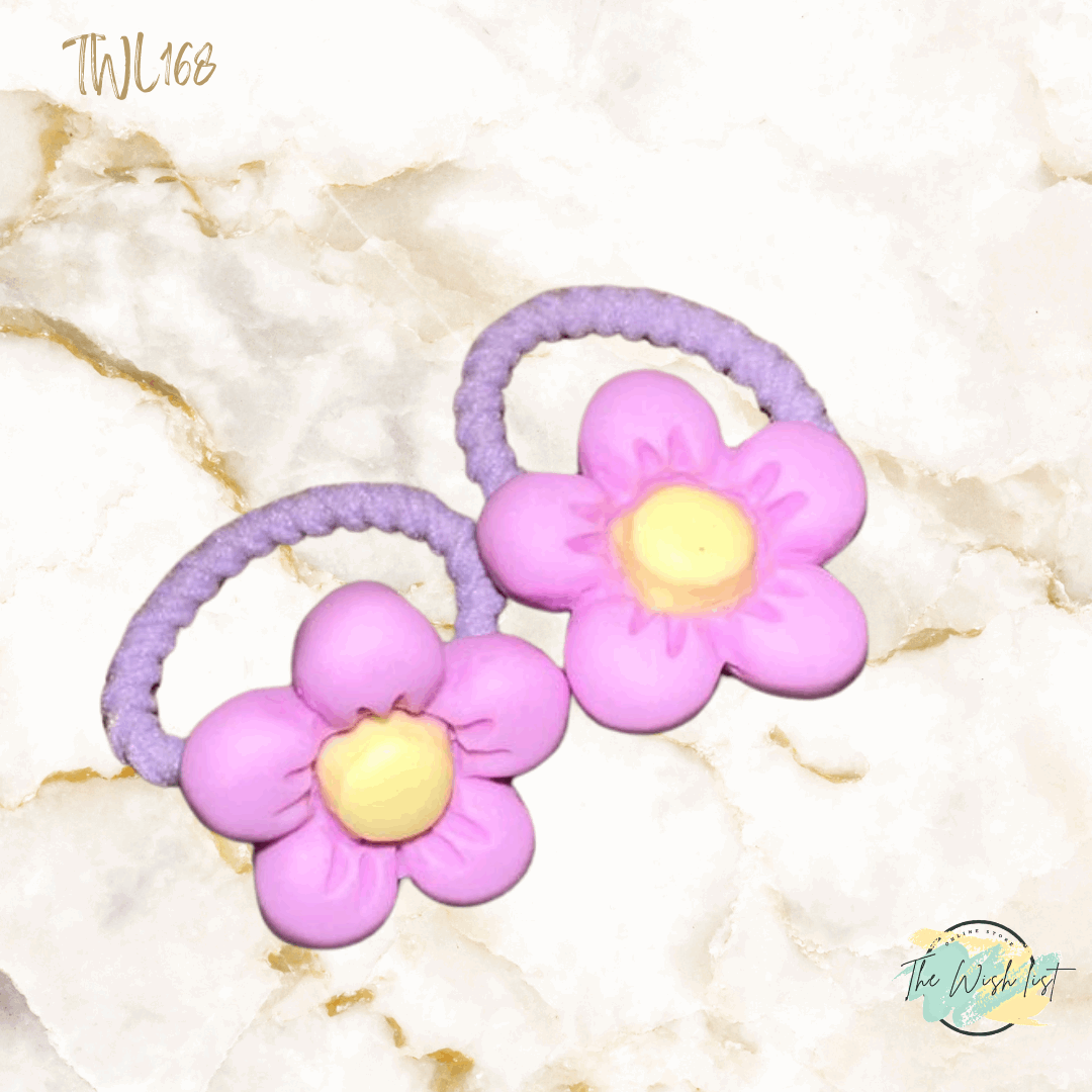 Character Hair Tie sets of 2 Pairs For Girls