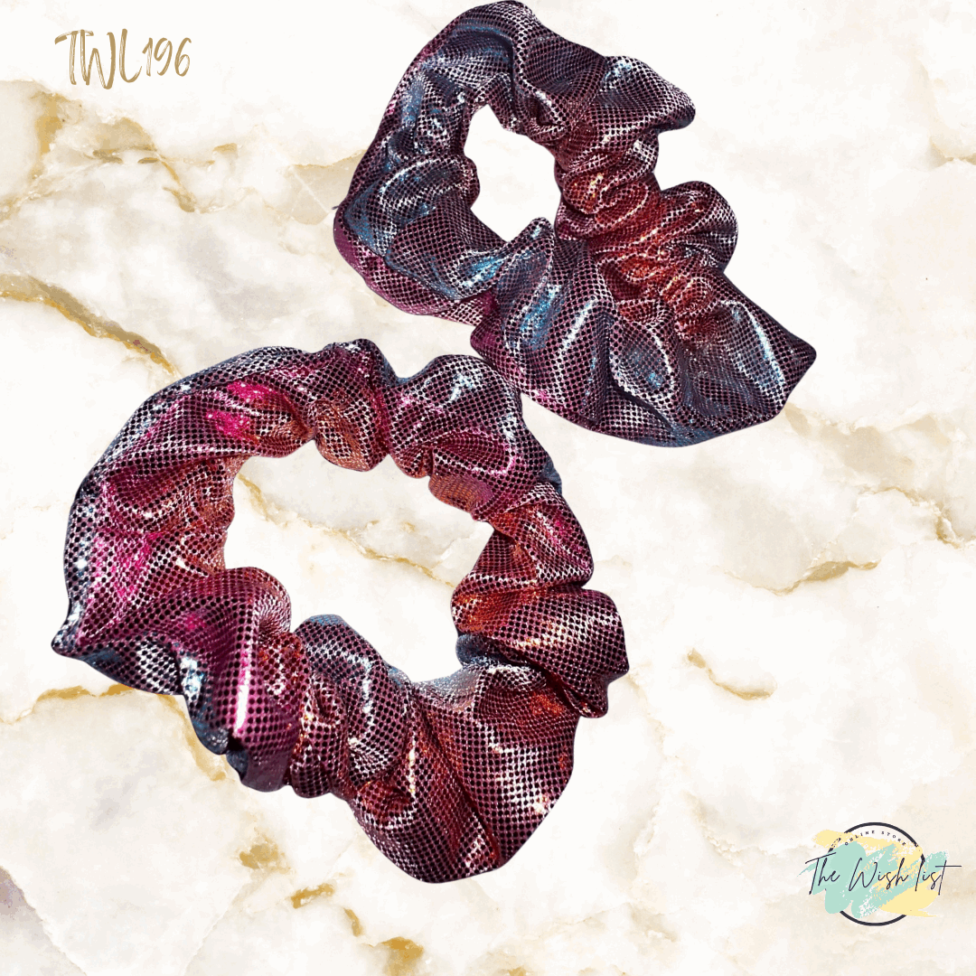 Glitter colorfully scrunchies for girls 2pcs