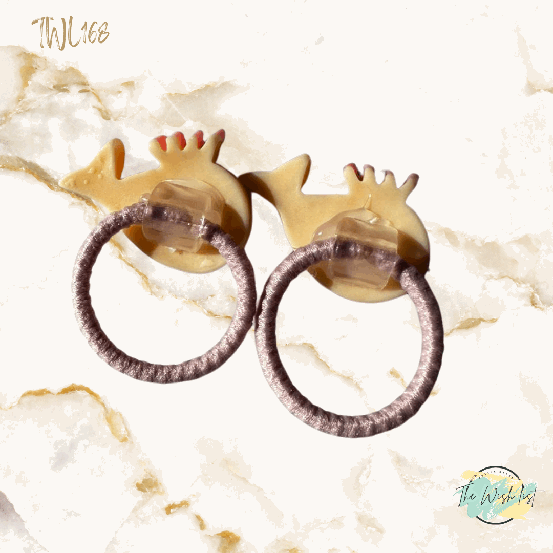 Character Hair Tie sets of 2 Pairs For Girls